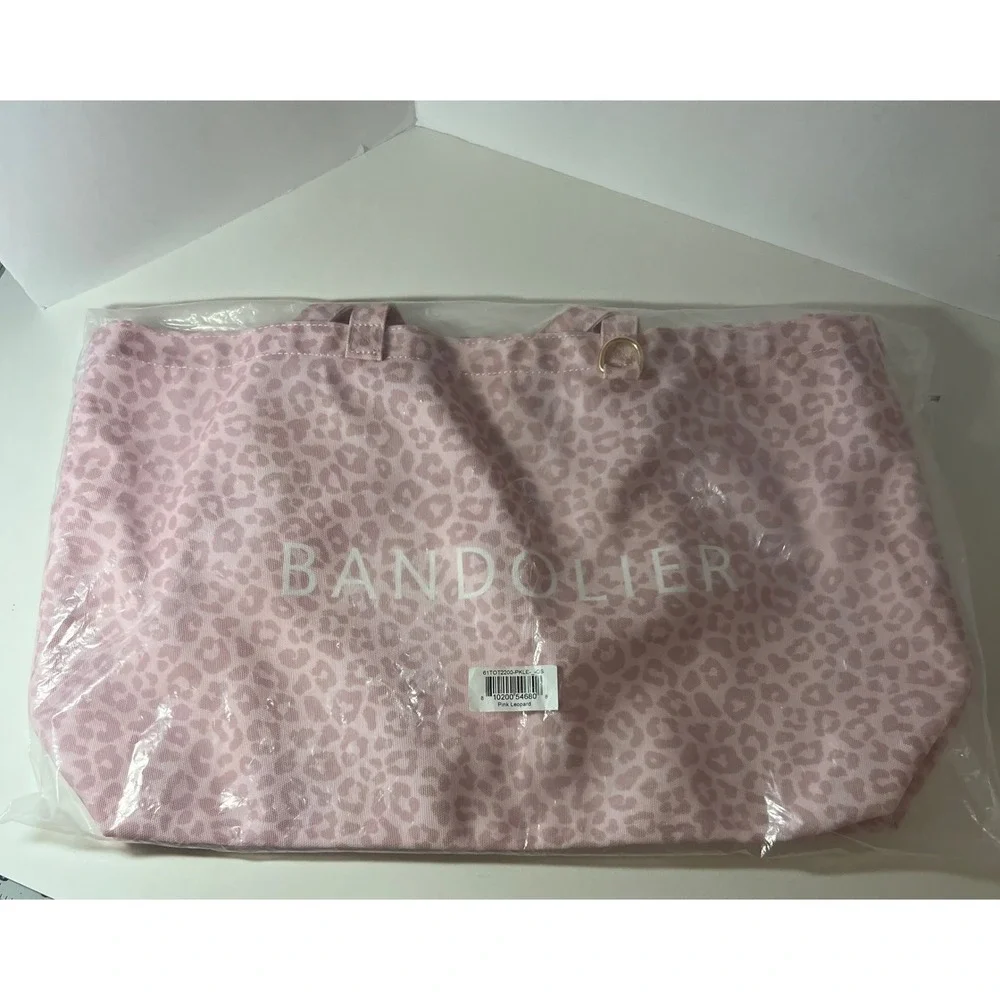 Bandolier Pink Leopard Canvas Tote Bag Animal Print NIP 61TOT2200-PKLE-OS 20